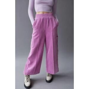 Urban Outfitters Orchid Purple Corduroy Cargo Pants Wideleg High Rise Size XS